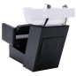 vidaXL Poltrona e Lavatesta Shampoo Nero Bianco 129x59x82cm Similpelle vidaXL Poltrona e Lavatesta Shampoo Nero Bianco 129x59x82cm Similpelle
