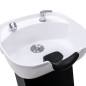 vidaXL Poltrona e Lavatesta Shampoo Nero Bianco 129x59x82cm Similpelle vidaXL Poltrona e Lavatesta Shampoo Nero Bianco 129x59x82cm Similpelle