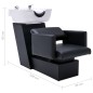 vidaXL Poltrona e Lavatesta Shampoo Nero Bianco 129x59x82cm Similpelle vidaXL Poltrona e Lavatesta Shampoo Nero Bianco 129x59x82cm Similpelle