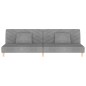 vidaXL Divano Letto a 2 Posti con 2 Cuscini Grigio Chiaro in Tessuto vidaXL Divano Letto a 2 Posti con 2 Cuscini Grigio Chiaro in Tessuto