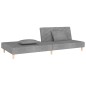 vidaXL Divano Letto a 2 Posti con 2 Cuscini Grigio Chiaro in Tessuto vidaXL Divano Letto a 2 Posti con 2 Cuscini Grigio Chiaro in Tessuto