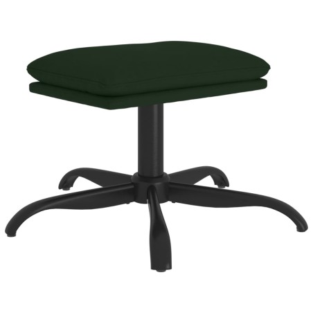 vidaXL Poggiapiedi Verde Scuro 60x60x36 cm in Velluto
