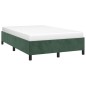 vidaXL Giroletto senza Materasso Verde Scuro 120x200 cm in Velluto