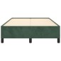 vidaXL Giroletto senza Materasso Verde Scuro 120x200 cm in Velluto