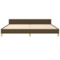 vidaXL Giroletto senza Materasso Marrone Scuro 200x200 cm in Tessuto