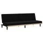 vidaXL Divano Letto con Portabicchieri in Tessuto Nero vidaXL Divano Letto con Portabicchieri in Tessuto Nero