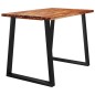vidaXL Tavolo da Pranzo Bordi Vivi 110x70x75 cm Legno Massello Acacia