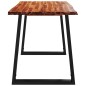 vidaXL Tavolo da Pranzo Bordi Vivi 110x70x75 cm Legno Massello Acacia