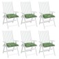 vidaXL Cuscini per Sedia 6 pz Motivo a Foglie 50x50x7 cm Tessuto