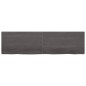 vidaXL Ripiano Marrone Scuro 220x60x(2-4) cm Massello Rovere Trattato