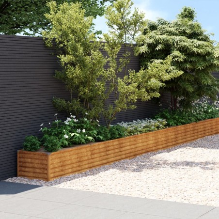 vidaXL Fioriera Rialzata da Giardino 960x50x36 cm in Acciaio Corten