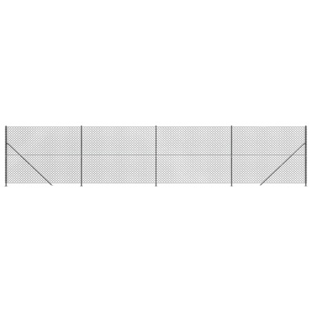 vidaXL Recinzione a Rete con Flangia Antracite 2x10 m