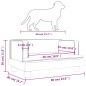vidaXL Lettino per Cani Cappuccino 60x40x30 cm in Similpelle vidaXL Lettino per Cani Cappuccino 60x40x30 cm in Similpelle