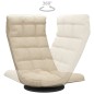 vidaXL Sedia da Pavimento Girevole Crema in Tessuto vidaXL Sedia da Pavimento Girevole Crema in Tessuto