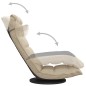 vidaXL Sedia da Pavimento Girevole Crema in Tessuto vidaXL Sedia da Pavimento Girevole Crema in Tessuto