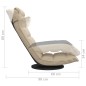 vidaXL Sedia da Pavimento Girevole Crema in Tessuto vidaXL Sedia da Pavimento Girevole Crema in Tessuto