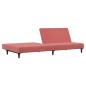 vidaXL Divano Letto a 2 Posti Rosa in Velluto vidaXL Divano Letto a 2 Posti Rosa in Velluto