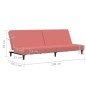 vidaXL Divano Letto a 2 Posti Rosa in Velluto vidaXL Divano Letto a 2 Posti Rosa in Velluto