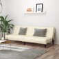 vidaXL Divano Letto a 2 Posti Crema in Similpelle vidaXL Divano Letto a 2 Posti Crema in Similpelle