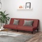 vidaXL Divano Letto a 2 Posti Rosso Vino in Similpelle vidaXL Divano Letto a 2 Posti Rosso Vino in Similpelle