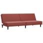 vidaXL Divano Letto a 2 Posti Rosso Vino in Similpelle vidaXL Divano Letto a 2 Posti Rosso Vino in Similpelle