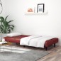 vidaXL Divano Letto a 2 Posti Rosso Vino in Similpelle vidaXL Divano Letto a 2 Posti Rosso Vino in Similpelle