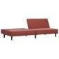 vidaXL Divano Letto a 2 Posti Rosso Vino in Similpelle vidaXL Divano Letto a 2 Posti Rosso Vino in Similpelle