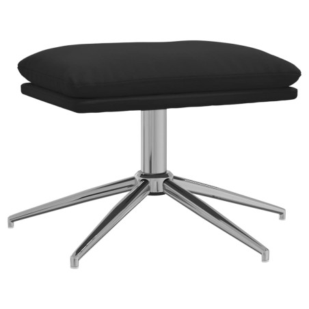 vidaXL Poggiapiedi Nero 60x60x35 cm in Microfibra