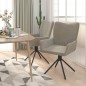 vidaXL Sedie da Pranzo Girevoli 2 pz Grigio Chiaro in Velluto vidaXL Sedie da Pranzo Girevoli 2 pz Grigio Chiaro in Velluto