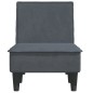 vidaXL Chaise Longue in Velluto Grigio Scuro vidaXL Chaise Longue in Velluto Grigio Scuro