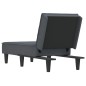 vidaXL Chaise Longue in Velluto Grigio Scuro vidaXL Chaise Longue in Velluto Grigio Scuro