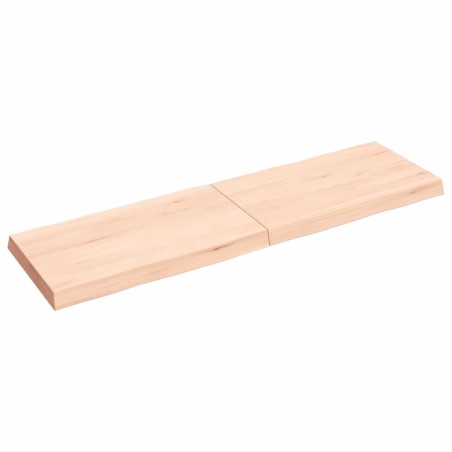 vidaXL Piano per Tavolo 140x40x6 cm in Rovere Non Trattato Bordi Vivi