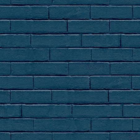 Good Vibes Carta da Parati Brick Wall Blu