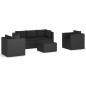 vidaXL Set Divani da Giardino 4 pz con Cuscini in Polyrattan Nero vidaXL Set Divani da Giardino 4 pz con Cuscini in Polyrattan Nero