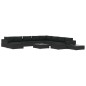 vidaXL Set Divani da Giardino 12 pz con Cuscini in Polyrattan Nero vidaXL Set Divani da Giardino 12 pz con Cuscini in Polyrattan Nero