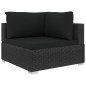vidaXL Set Divani da Giardino 12 pz con Cuscini in Polyrattan Nero vidaXL Set Divani da Giardino 12 pz con Cuscini in Polyrattan Nero