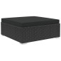 vidaXL Set Divani da Giardino 12 pz con Cuscini in Polyrattan Nero vidaXL Set Divani da Giardino 12 pz con Cuscini in Polyrattan Nero