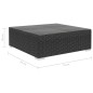 vidaXL Set Divani da Giardino 5 pz con Cuscini in Polyrattan Nero vidaXL Set Divani da Giardino 5 pz con Cuscini in Polyrattan Nero
