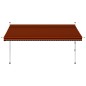 Tenda da Sole Retrattile Manuale 350 cm Arancione e Marrone