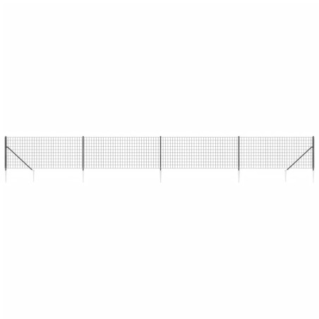 vidaXL Recinzione Metallica con Picchetti Ancoraggio Antracite 0,8x10m