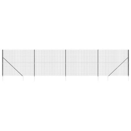 vidaXL Recinzione Metallica con Picchetti Ancoraggio Antracite 1,8x10m