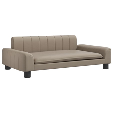 vidaXL Lettino per Cani Cappuccino 90x53x30 cm in Similpelle
