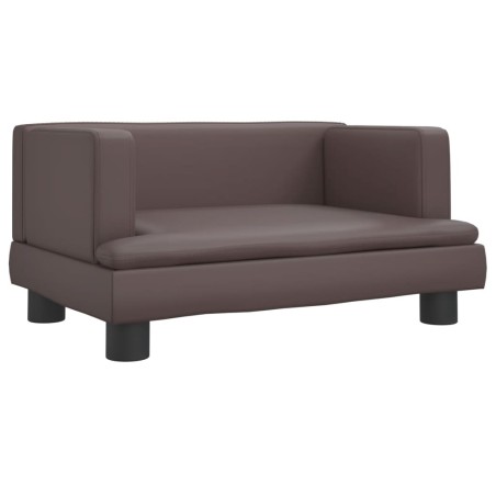vidaXL Lettino per Cani Marrone 60x40x30 cm in Similpelle