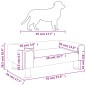 vidaXL Lettino per Cani Crema 70x45x26,5 cm in Velluto vidaXL Lettino per Cani Crema 70x45x26,5 cm in Velluto