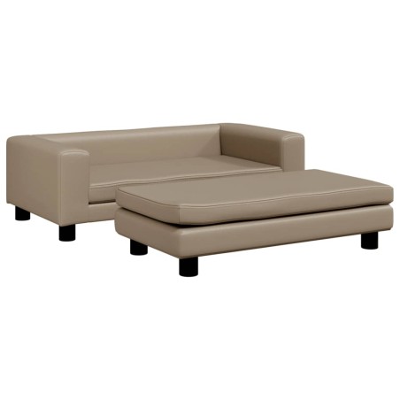 vidaXL Lettino Cani con Estensione Cappuccino 100x50x30 cm Similpelle