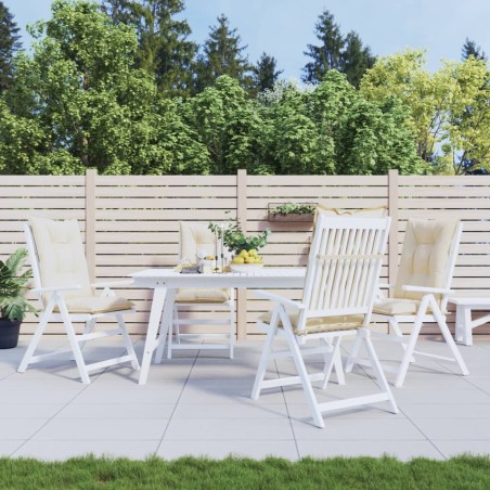 vidaXL Cuscini per Sedie 4 pz Beige 120x50x7 cm in Tessuto