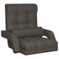 vidaXL Sedia da Terra Pieghevole Funzione Letto Tessuto Grigio Scuro vidaXL Sedia da Terra Pieghevole Funzione Letto Tessuto Grigio Scuro