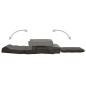 vidaXL Sedia da Terra Pieghevole Funzione Letto Tessuto Grigio Scuro vidaXL Sedia da Terra Pieghevole Funzione Letto Tessuto Grigio Scuro
