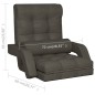 vidaXL Sedia da Terra Pieghevole Funzione Letto Tessuto Grigio Scuro vidaXL Sedia da Terra Pieghevole Funzione Letto Tessuto Grigio Scuro