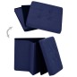 vidaXL Sgabelli con Contenitore Pieghevoli 2 pz Blu in Simil Lino vidaXL Sgabelli con Contenitore Pieghevoli 2 pz Blu in Simil Lino